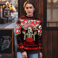 Skull Christmas Ugly Christmas Sweater When You Are Dead Inside But It Is Christmas - Wonder Print Shop