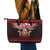Skull Christmas Leather Tote Bag When You Are Dead Inside But It Is Christmas - Wonder Print Shop