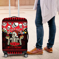 Skull Christmas Luggage Cover When You Are Dead Inside But It Is Christmas - Wonder Print Shop