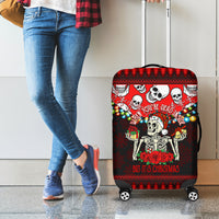 Skull Christmas Luggage Cover When You Are Dead Inside But It Is Christmas - Wonder Print Shop