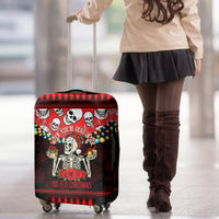 Skull Christmas Luggage Cover When You Are Dead Inside But It Is Christmas - Wonder Print Shop