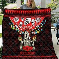Skull Christmas Quilt When You Are Dead Inside But It Is Christmas - Wonder Print Shop