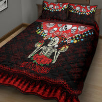 Skull Christmas Quilt Bed Set When You Are Dead Inside But It Is Christmas - Wonder Print Shop