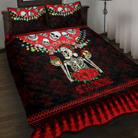 Skull Christmas Quilt Bed Set When You Are Dead Inside But It Is Christmas - Wonder Print Shop