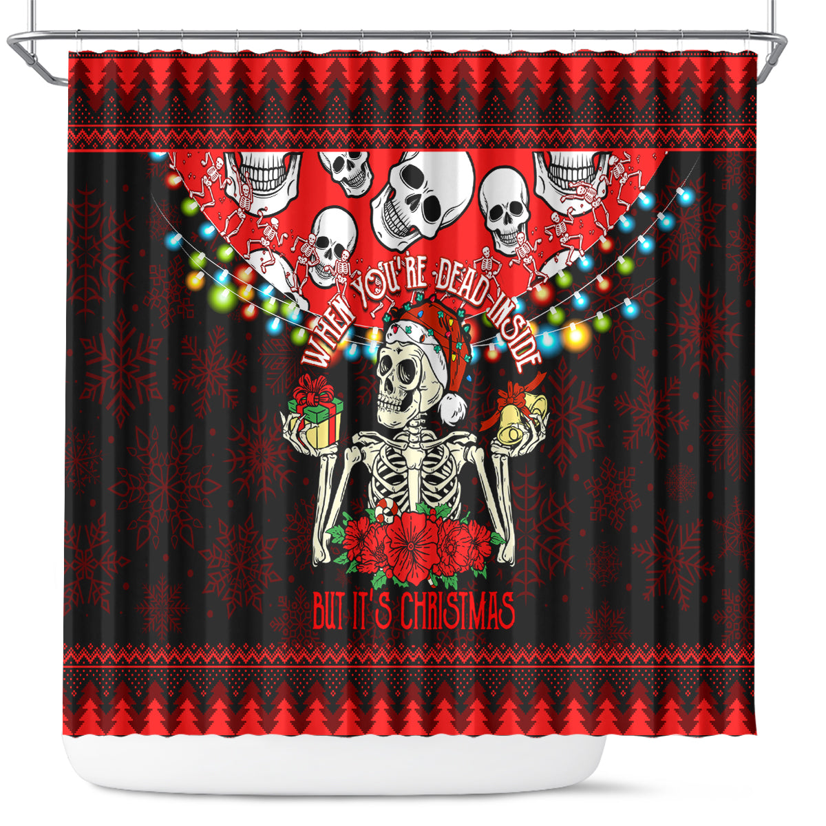 skull-christmas-shower-curtain-when-you-are-dead-inside-but-it-is-christmas