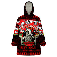 Skull Christmas Wearable Blanket Hoodie When You Are Dead Inside But It Is Christmas - Wonder Print Shop