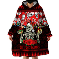 Skull Christmas Wearable Blanket Hoodie When You Are Dead Inside But It Is Christmas - Wonder Print Shop