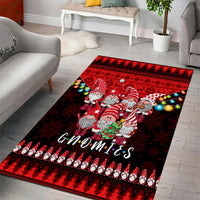Chilling With My Gnomies Christmas Area Rug Gnomie Friend Xmas Vibes - Wonder Print Shop