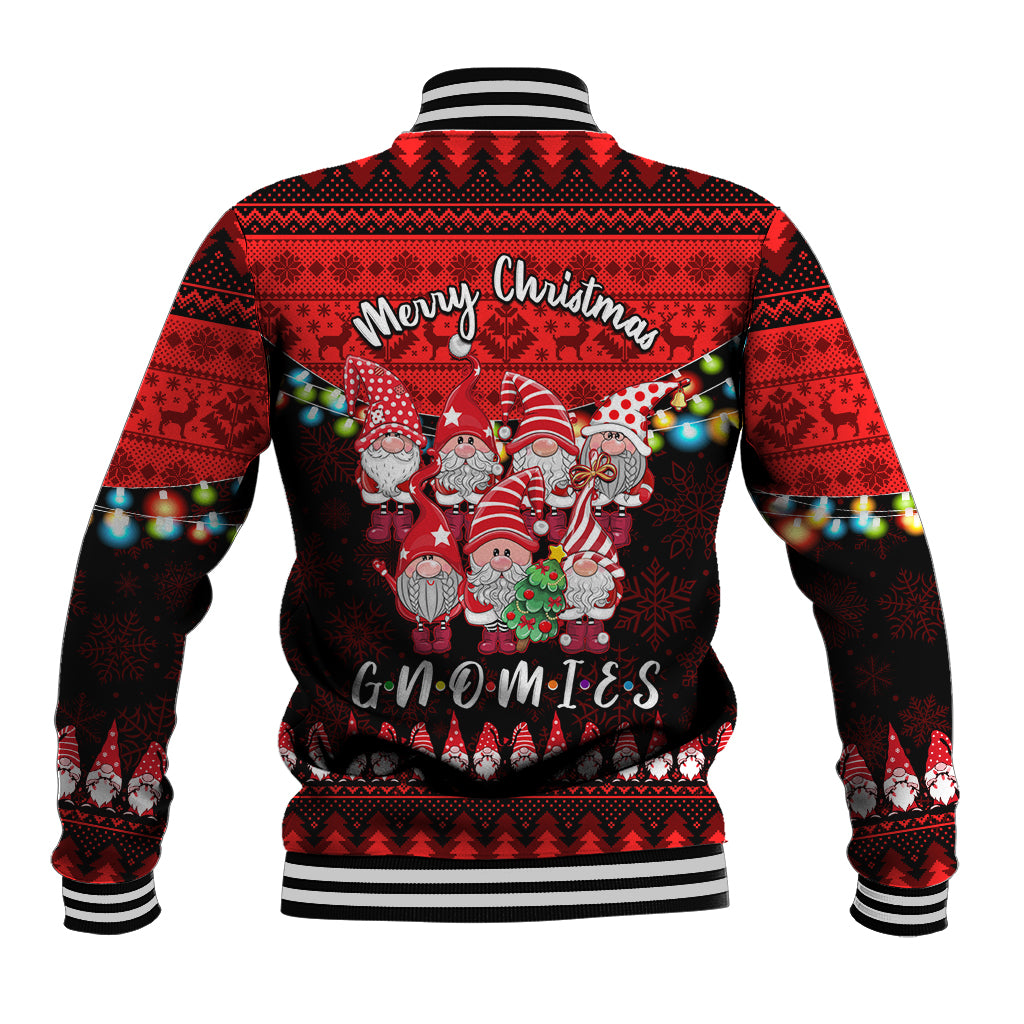 Chilling With My Gnomies Christmas Baseball Jacket Gnomie Friend Xmas Vibes - Wonder Print Shop