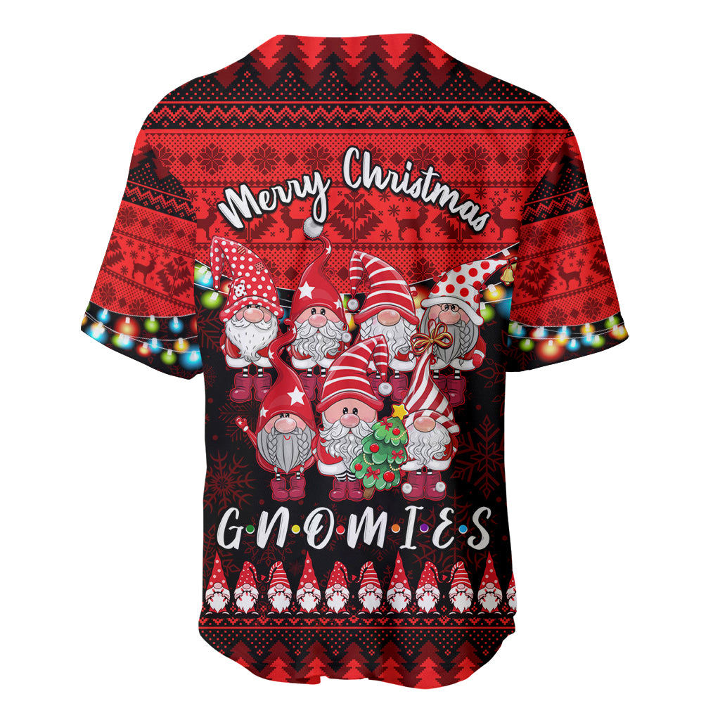 Chilling With My Gnomies Christmas Baseball Jersey Gnomie Friend Xmas Vibes - Wonder Print Shop