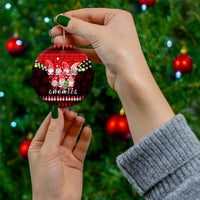 Chilling With My Gnomies Christmas Ceramic Ornament Gnomie Friend Xmas Vibes - Wonder Print Shop
