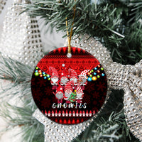 Chilling With My Gnomies Christmas Ceramic Ornament Gnomie Friend Xmas Vibes - Wonder Print Shop