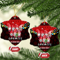 Chilling With My Gnomies Christmas Ceramic Ornament Gnomie Friend Xmas Vibes - Wonder Print Shop