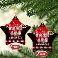 Chilling With My Gnomies Christmas Ceramic Ornament Gnomie Friend Xmas Vibes - Wonder Print Shop