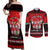 Chilling With My Gnomies Christmas Couples Matching Off Shoulder Maxi Dress and Long Sleeve Button Shirt Gnomie Friend Xmas Vibes - Wonder Print Shop