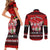 Chilling With My Gnomies Christmas Couples Matching Short Sleeve Bodycon Dress and Long Sleeve Button Shirt Gnomie Friend Xmas Vibes - Wonder Print Shop
