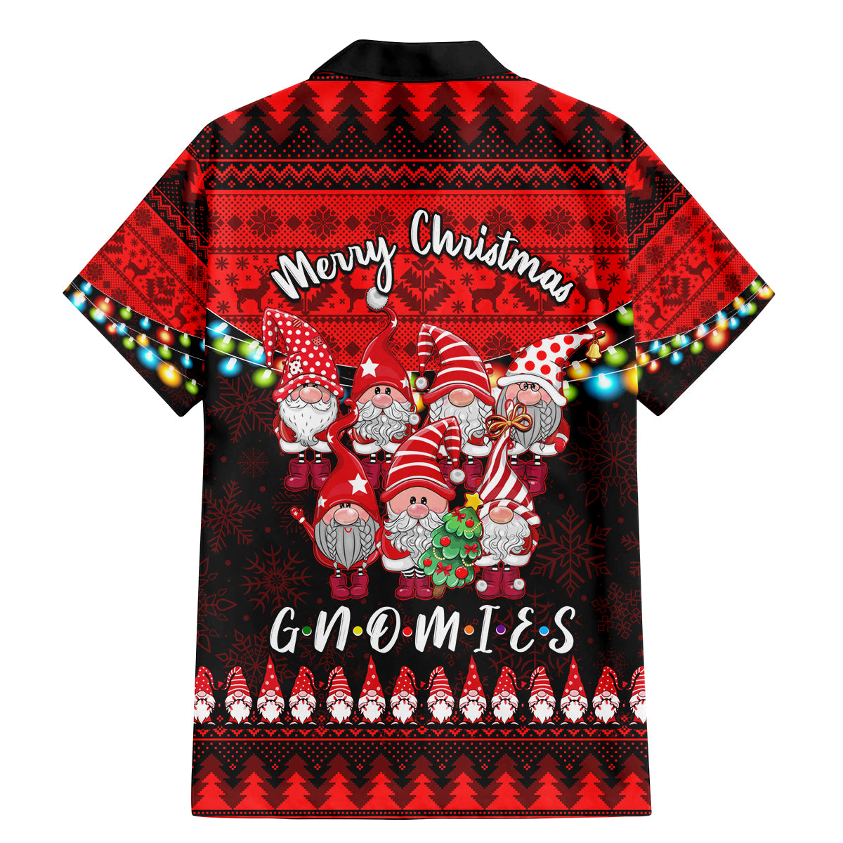 Chilling With My Gnomies Christmas Family Matching Mermaid Dress and Hawaiian Shirt Gnomie Friend Xmas Vibes - Wonder Print Shop