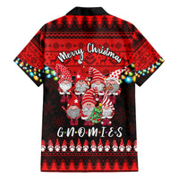 Chilling With My Gnomies Christmas Family Matching Off Shoulder Long Sleeve Dress and Hawaiian Shirt Gnomie Friend Xmas Vibes - Wonder Print Shop