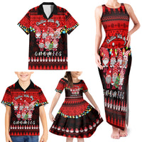 Chilling With My Gnomies Christmas Family Matching Tank Maxi Dress and Hawaiian Shirt Gnomie Friend Xmas Vibes - Wonder Print Shop