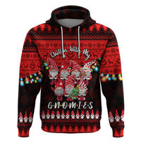 Chilling With My Gnomies Christmas Hoodie Dress Gnomie Friend Xmas Vibes - Wonder Print Shop
