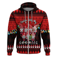 Chilling With My Gnomies Christmas Hoodie Dress Gnomie Friend Xmas Vibes - Wonder Print Shop