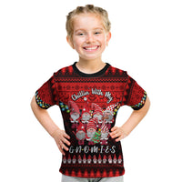 Chilling With My Gnomies Christmas Kid T Shirt Gnomie Friend Xmas Vibes - Wonder Print Shop