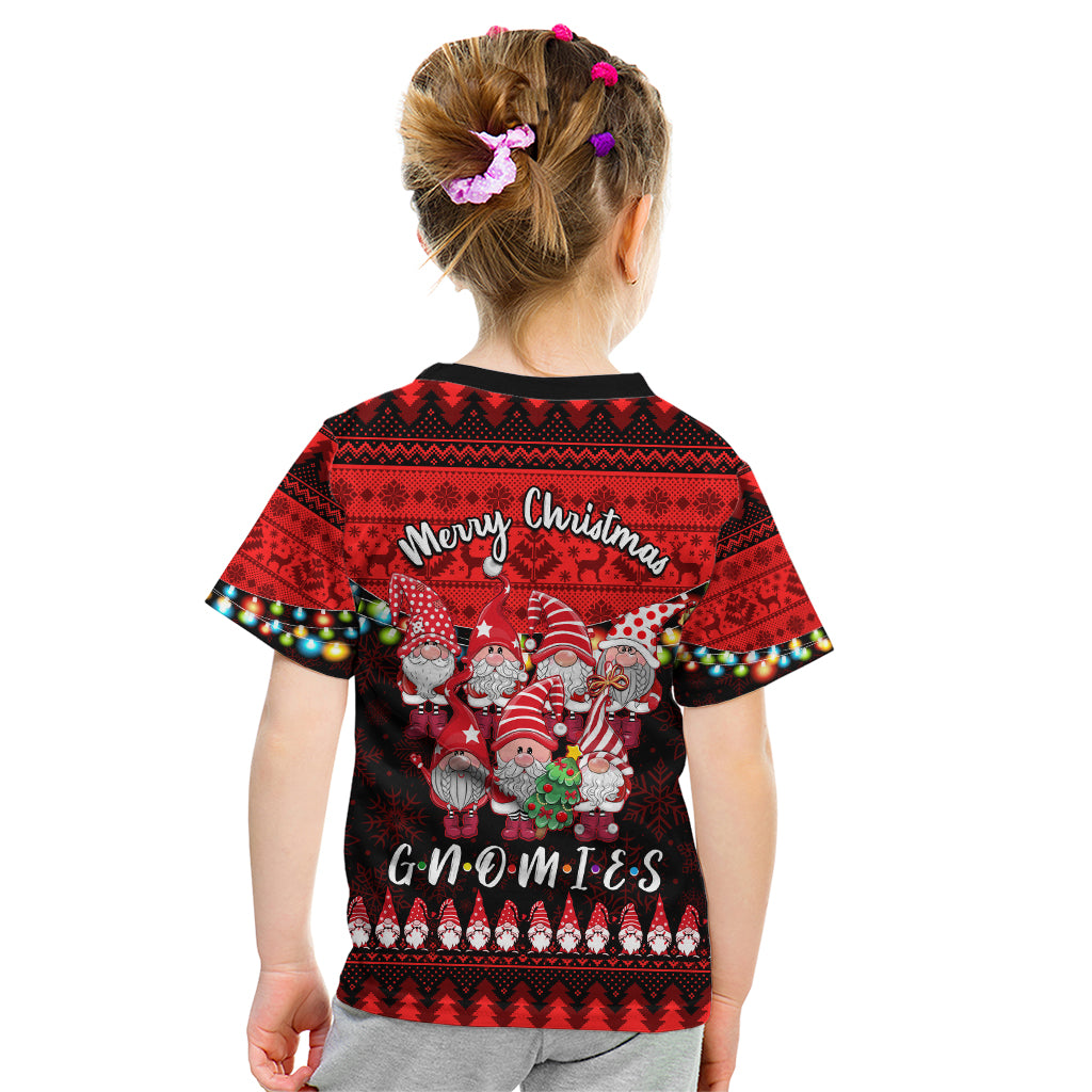 Chilling With My Gnomies Christmas Kid T Shirt Gnomie Friend Xmas Vibes - Wonder Print Shop