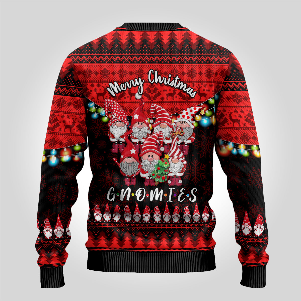 Chilling With My Gnomies Christmas Ugly Christmas Sweater Gnomie Friend Xmas Vibes - Wonder Print Shop