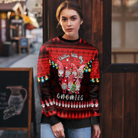 Chilling With My Gnomies Christmas Ugly Christmas Sweater Gnomie Friend Xmas Vibes - Wonder Print Shop