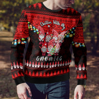 Chilling With My Gnomies Christmas Ugly Christmas Sweater Gnomie Friend Xmas Vibes - Wonder Print Shop