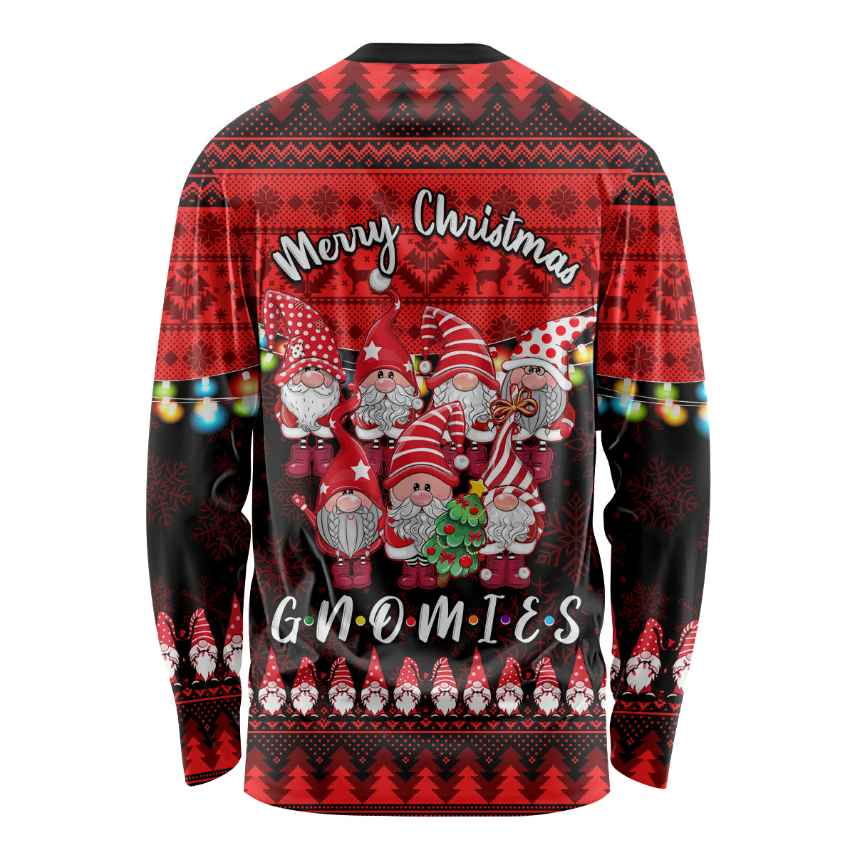Chilling With My Gnomies Christmas Long Sleeve Shirt Gnomie Friend Xmas Vibes - Wonder Print Shop