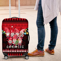 Chilling With My Gnomies Christmas Luggage Cover Gnomie Friend Xmas Vibes - Wonder Print Shop