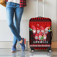 Chilling With My Gnomies Christmas Luggage Cover Gnomie Friend Xmas Vibes - Wonder Print Shop