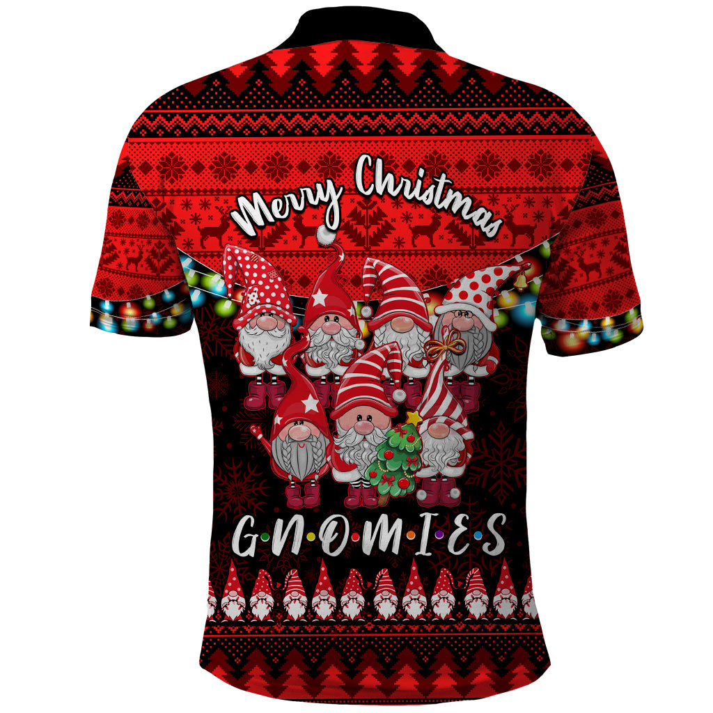 Chilling With My Gnomies Christmas Polo Shirt Gnomie Friend Xmas Vibes - Wonder Print Shop