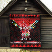 Chilling With My Gnomies Christmas Quilt Gnomie Friend Xmas Vibes - Wonder Print Shop
