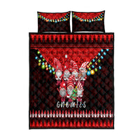 Chilling With My Gnomies Christmas Quilt Bed Set Gnomie Friend Xmas Vibes - Wonder Print Shop