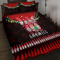 Chilling With My Gnomies Christmas Quilt Bed Set Gnomie Friend Xmas Vibes - Wonder Print Shop