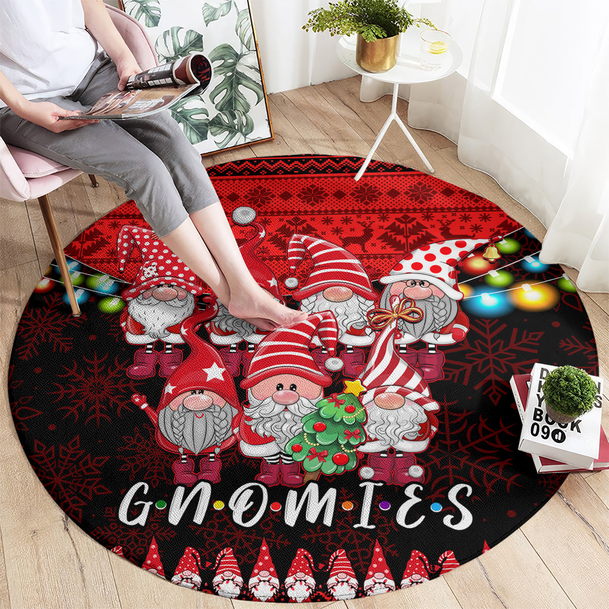 chilling-with-my-gnomies-christmas-round-carpet-gnomie-friend-xmas-vibes