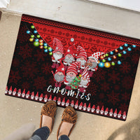 Chilling With My Gnomies Christmas Rubber Doormat Gnomie Friend Xmas Vibes - Wonder Print Shop