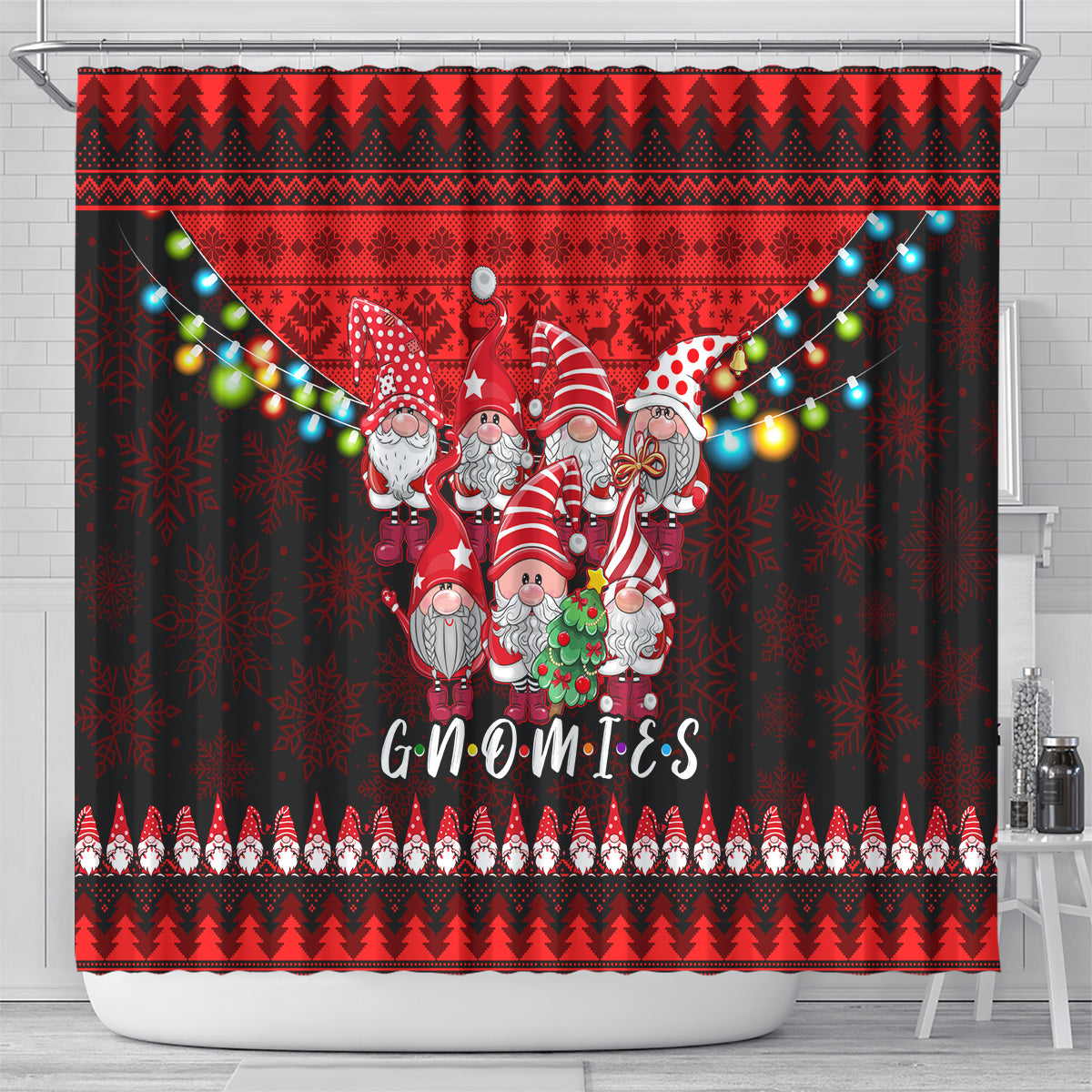 chilling-with-my-gnomies-christmas-shower-curtain-gnomie-friend-xmas-vibes