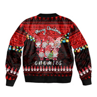 Chilling With My Gnomies Christmas Sleeve Zip Bomber Jacket Gnomie Friend Xmas Vibes - Wonder Print Shop