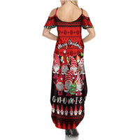 Chilling With My Gnomies Christmas Summer Maxi Dress Gnomie Friend Xmas Vibes - Wonder Print Shop