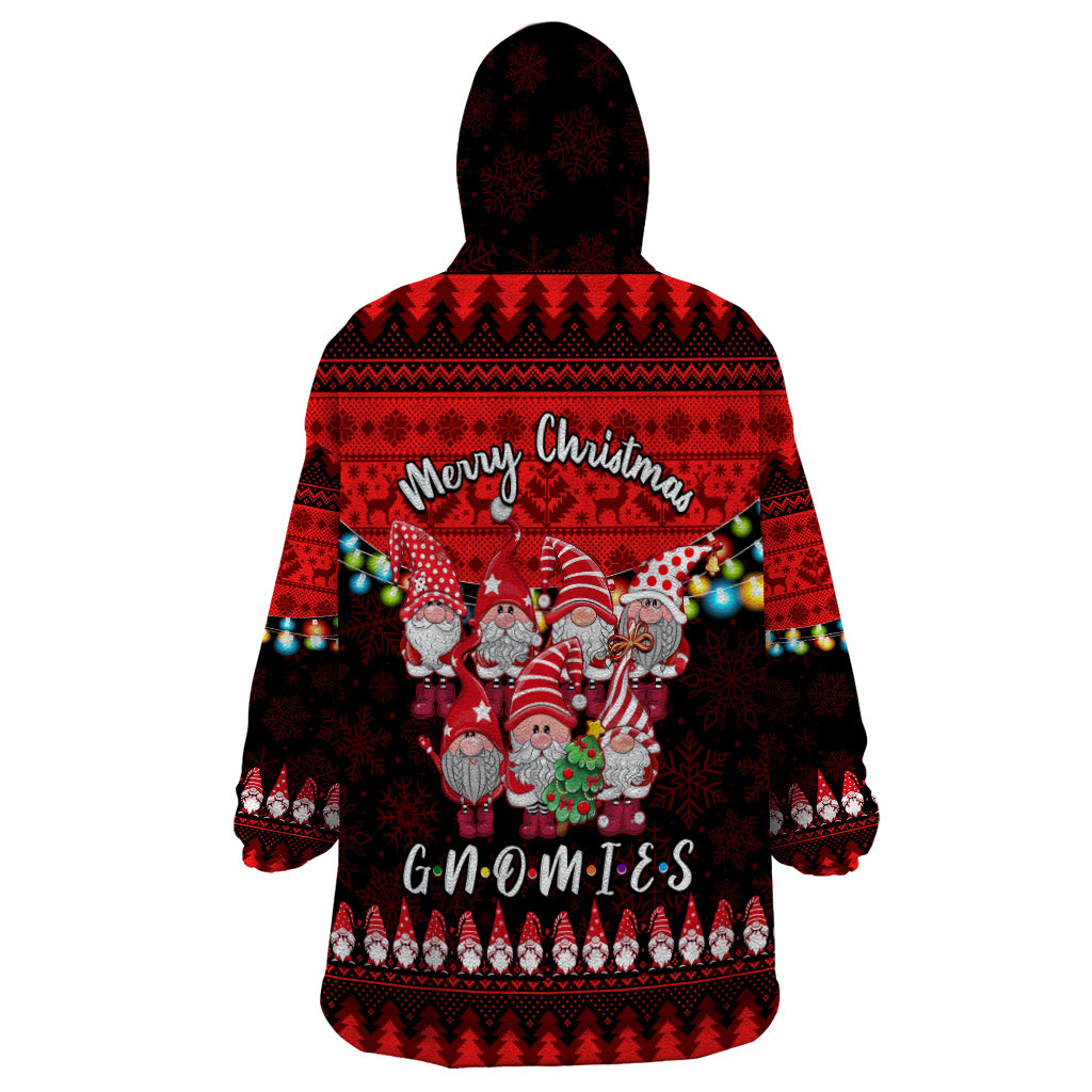 Chilling With My Gnomies Christmas Wearable Blanket Hoodie Gnomie Friend Xmas Vibes - Wonder Print Shop