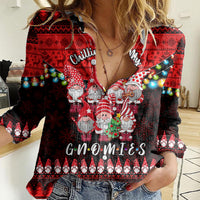 Chilling With My Gnomies Christmas Women Casual Shirt Gnomie Friend Xmas Vibes - Wonder Print Shop
