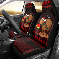 Capybara Christmas Car Seat Cover Merry Capymas - Wonder Print Shop