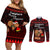 Capybara Christmas Couples Matching Off Shoulder Short Dress and Long Sleeve Button Shirt Merry Capymas - Wonder Print Shop
