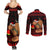 Capybara Christmas Couples Matching Summer Maxi Dress and Long Sleeve Button Shirt Merry Capymas - Wonder Print Shop
