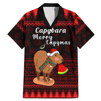 Capybara Christmas Family Matching Mermaid Dress and Hawaiian Shirt Merry Capymas - Wonder Print Shop