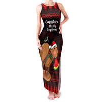 Capybara Christmas Family Matching Tank Maxi Dress and Hawaiian Shirt Merry Capymas - Wonder Print Shop