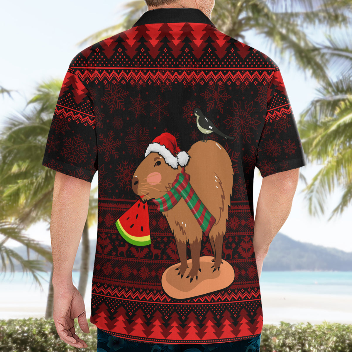 Capybara Christmas Hawaiian Shirt Merry Capymas - Wonder Print Shop
